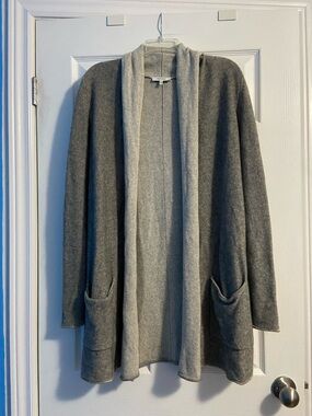 Babaton Aritzia Women’s Open-Front Cashmere & Wool Grey Beekman Cardigan Size M